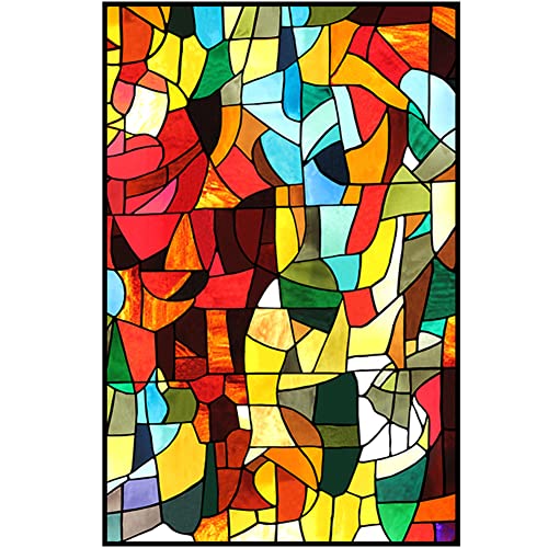 Stain Glass Window Film Opaque Self-Adhesive Glass Covering miniatura 5