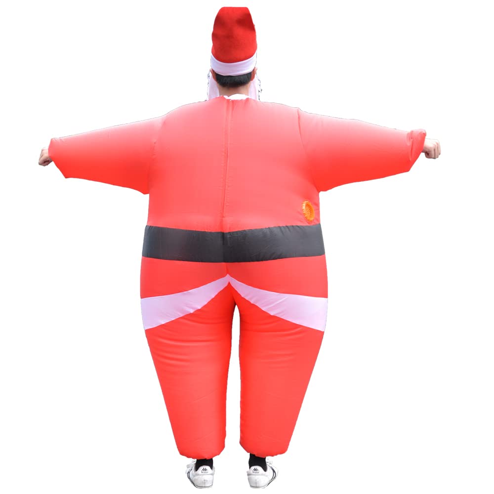 Disfraces inflables de Navidad de Papá Noel para hombres y mujeres adultos para fiestas de vacaciones y carnaval