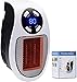 500W Calefactor De Enchufe Calefactor De Bajo Consumo Calefactor Ceramico Mini Calefactor con Termostato Regulable, Pantalla LED, Temporizador de 12 Horas, Protección Sobrecalentamiento