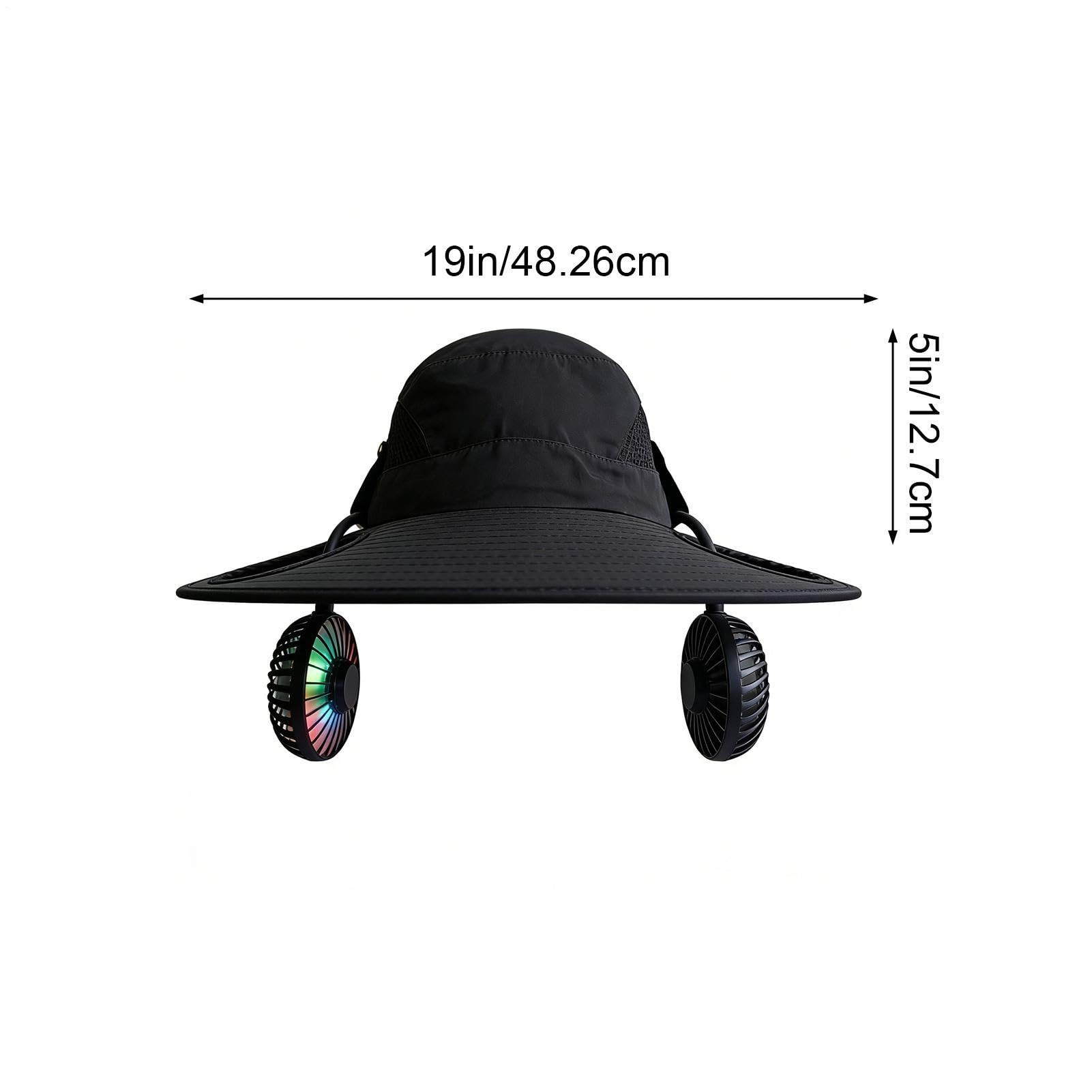 Cappello da Sole con Ventilatore Impermeabile Portatile Rinfrescante | Cappello Parasole con Protezione UV per Spiaggia Pesca Campeggio Escursionismo Giardinaggio Golf Uomo Donna