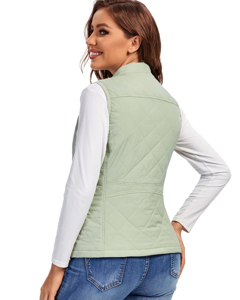 fuinloth Gilet Donna Smanicato Invernale Panciotto Dritto Collarei Giacche Ultraleggeri Senza Maniche Giacca con Tasca con Cerniera