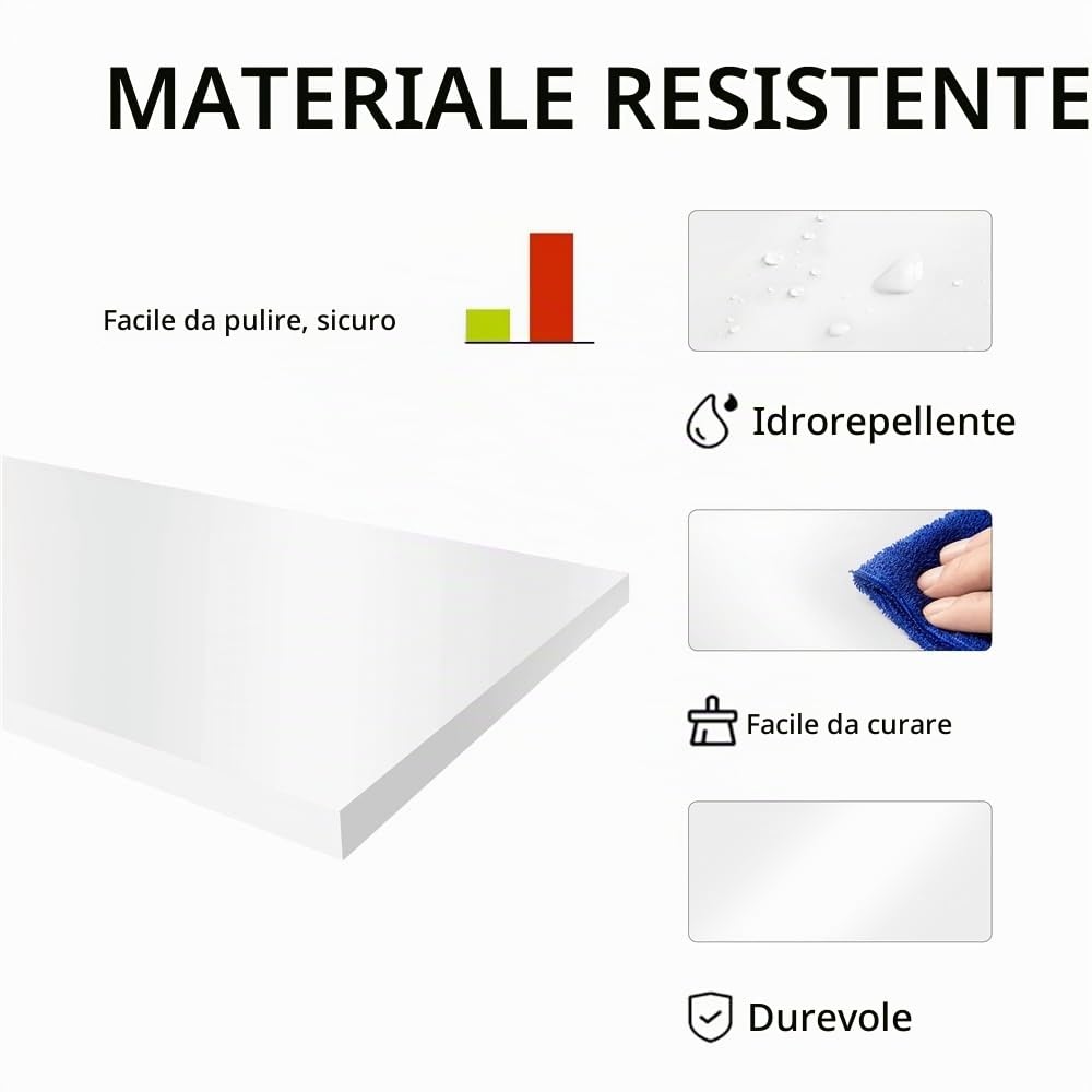 Yaheetech Mobile da Bagno Cassettiera con 4 Cassetti Armadio Autoportante Mobiletto Ausiliario Bagno Salvaspazio 30 x 30 x 82 cm Bianco