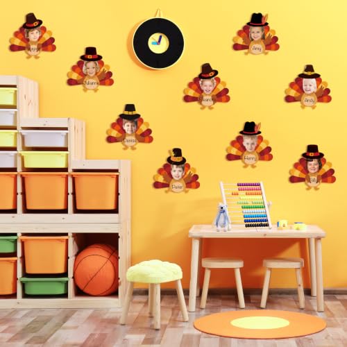 Image of 48 Sets Thanksgiving Turkey Cutouts Thanksgiving Turkey Bulletin Board Photo Cutout Fall Bulletin Board Decor Autumn Harvest DIY Craft Art School Home Party Favor