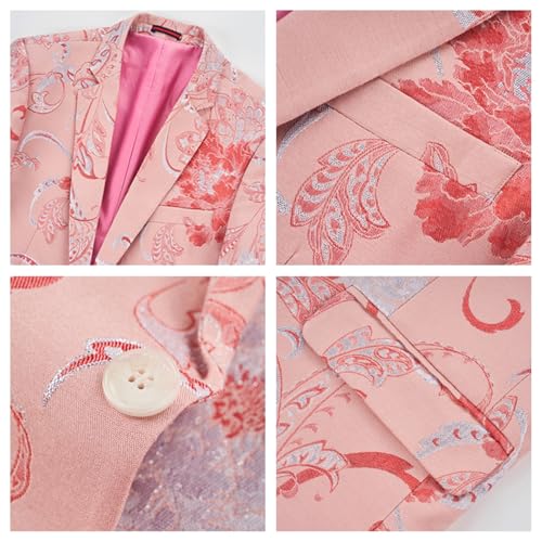 YTPTPST Blazer Estampado Masculino Slim Fit Com Um BotãO, Casaco Esportivo Elegante, Baile De Format