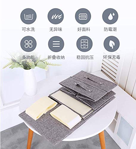 RIHUD Fabric Stroage Box mit Deckel Faltbare Schublade Trennwände Veranstalter Garderobe Organizer Schubladeneinsätze Unterwäsche Aufbewahrungsboxen Schrank für Socken, BHs, Krawatten (Grau, C)
