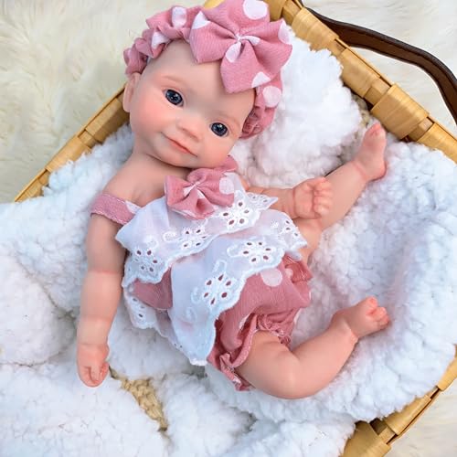 Muñeca Reborn Bebé Realista de Silicona 11 Pulgadas miniatura 1