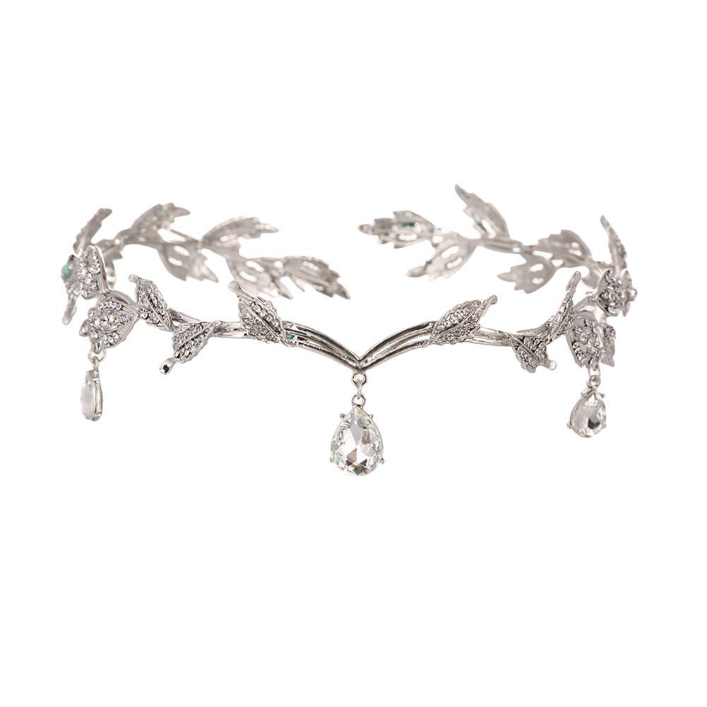 Tiara de novia para bodas y bailes de graduación con pedrería fina