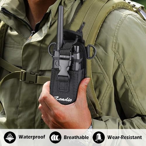 Image of Zeadio Versatile Two-Way Radio Case, Universal Durable Holster Pouch Case Holder for Two-Way Radio Walkie Talkies (ZNC-C, Pack of 1)
