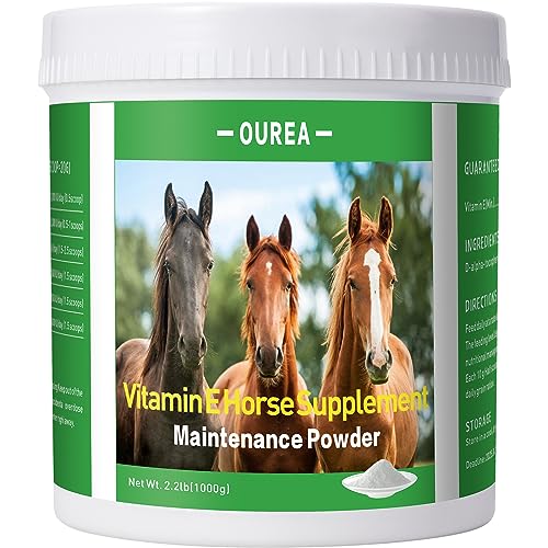Vitamin E for Horse - Horses Supplement - Maintenance Powder for Horse, Natural Vitamin E Supplement for All Horses, Supports Muscle Health, Boosts Immunity, Easy to Absorb and Digest