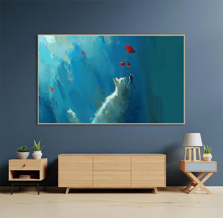 Diamond Painting Fleurs de chat blanc 5D Broderie Diamant XL 90x180 cm - 2