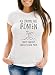 Produktbild MoonWorks Damen T-Shirt Ich stamme aus Ironien einem Land am sarkastischen Meer Fun-Shirt Spruch Slim Fit weiß L