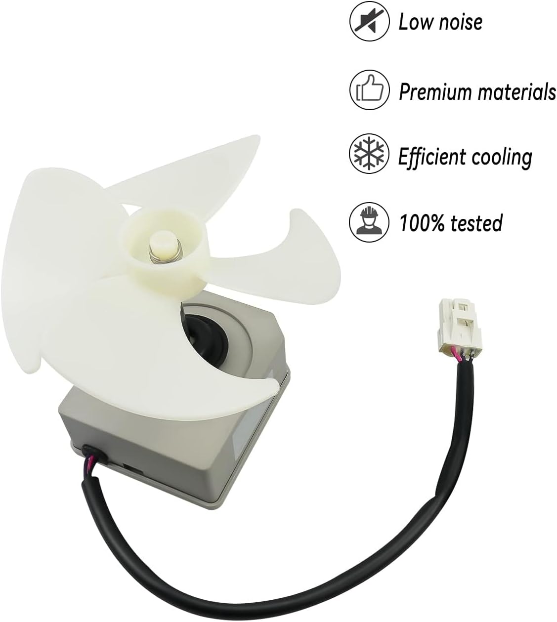 DC12V Refrigerator Evaporator Fan Motor Assembly KBL-48ZWT05-1202A Fit for Frigidaire, Magic Chef, Omar Refrigerator 2W 2200r/min, Replace 5304518492 3059900004