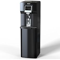 Bottom Loading Water Dispenser Cooler with Ice Maker 18lbs Daily Capability Perfect for Home Office Black (Without HOT Water)