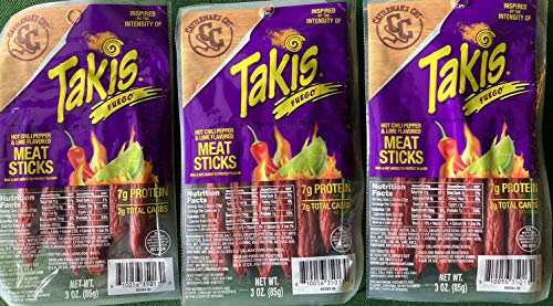 Cattlemans Cut Meat Sticks Takis Fuego 3oz Each Bag ( 3 PACKS )