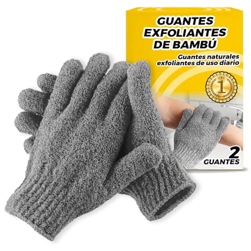 Guante Exfoliante Corporal - Esponja Exfoliante Corporal - Guante de Crin - Limpieza y Exfoliación - Elimina Células Muertas, Mejora la Circulación, Suaviza la Piel - Todo Tipo Pieles - (Pack 2 uds)
