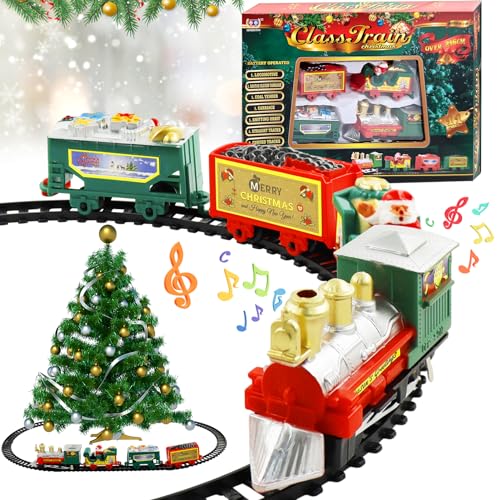 Shinybox Elektrischer Zug Set für Kinder, Weihnachtszug mit Licht,...