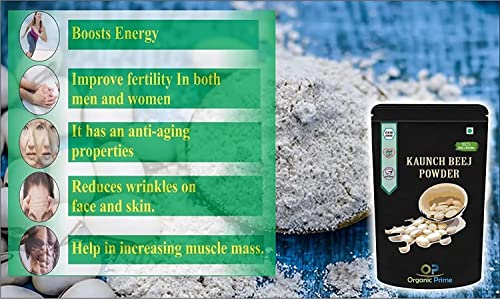 Bhagat Organic Prime Kaunch Beej Powder | Mucuna Pruriens Powder - 100 Gm By Organic Prime #TOP2