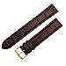 Produktbild WatchWatchWatch Herren XXL Leder Uhrenarmband 18mm Braun mit vergoldet (Gold Farbe) Dornschließe C025