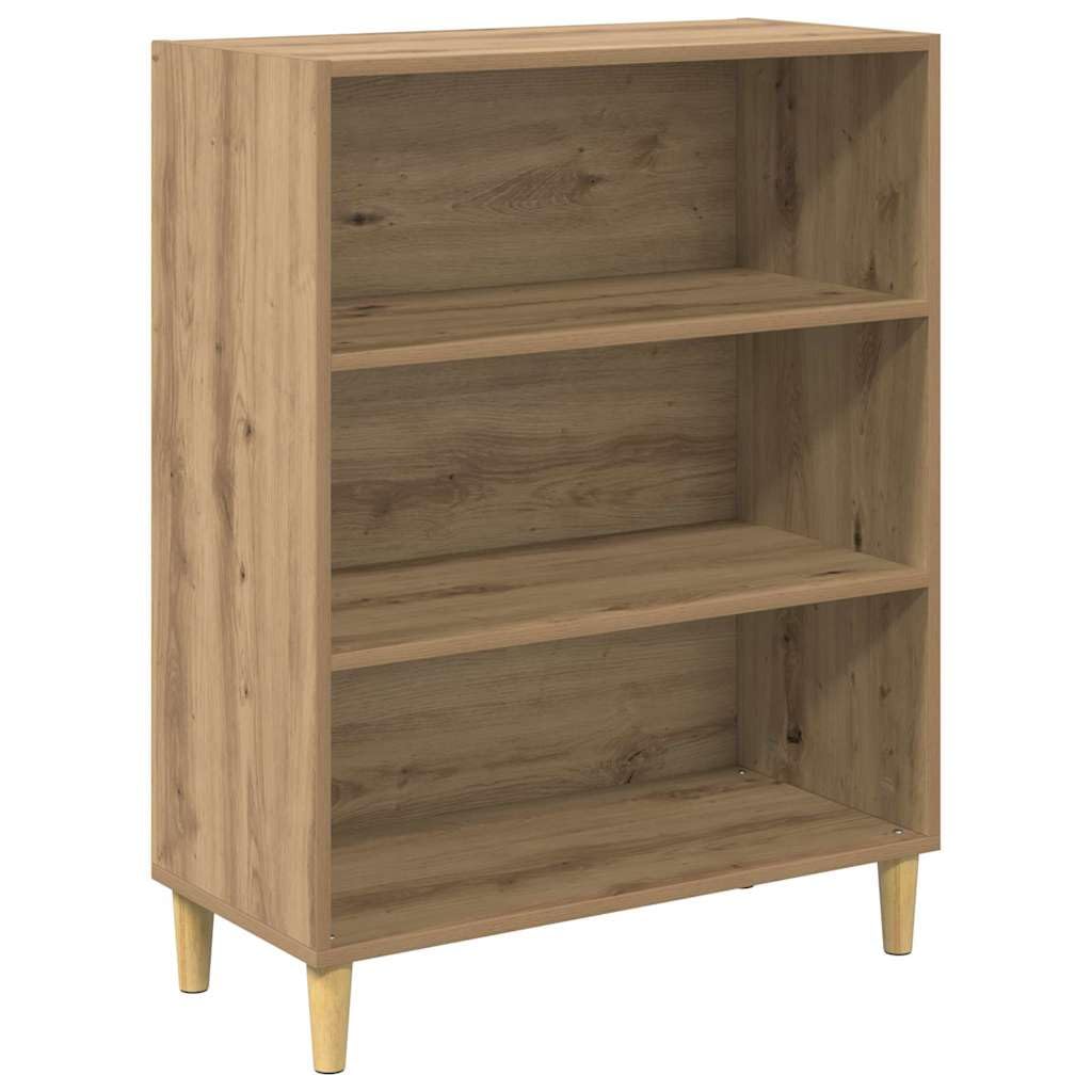 Aparador de madera de roble Artisan, 69,5 x 32,5 x 90 cm, con estantes y superficie resistente a las manchas para comedor y sala de estar, mueble de pie con robusto