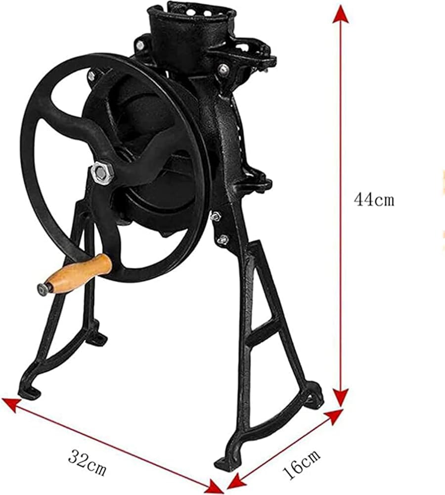 Trebbiatrice manuale per mais, in ghisa resistente, con manico in legno, tasso di trebbiatura del 98% per chicchi di mais essiccati al sole