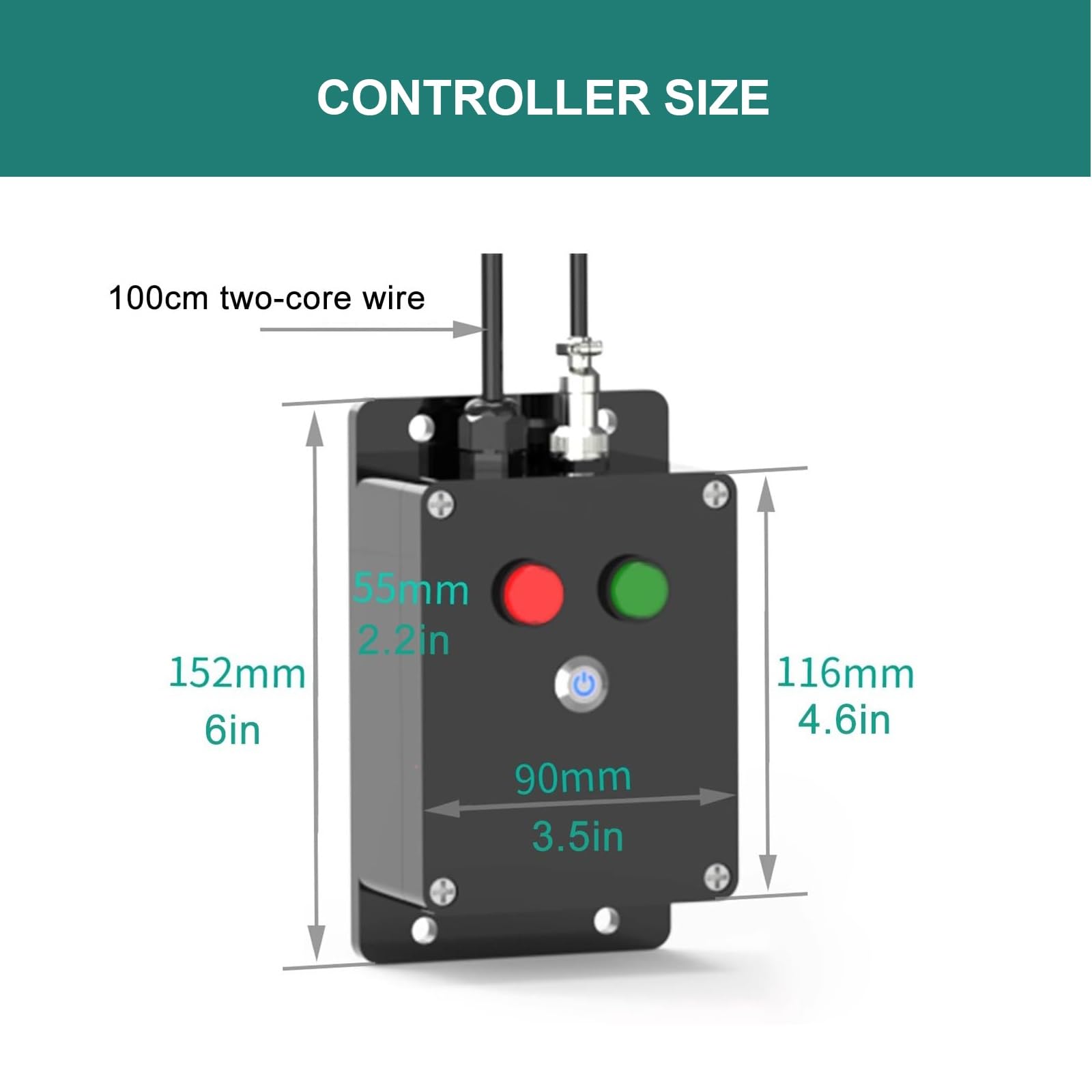 Semaforo Rosso/Verde, AC110-240V, Lampada da Parete for semaforo, Plug And Play, Adatta for incroci, fabbriche, scuole, caselli autostradali(200mm/8in)