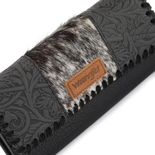 Image of Montana West X Wrangler Western Wallets for Women Trifold Wristlet Wallets Large Capacity Women Clutch Wallet with Coin Purse