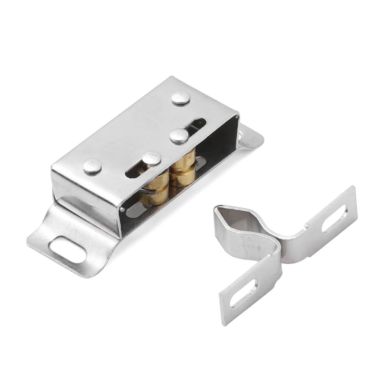 Xinglongs One Color Double Roller Catch Door Catches 20Pcs Stainless Steel Cabinet Door Catch Stopper For Cupboard Kitchen With Screws