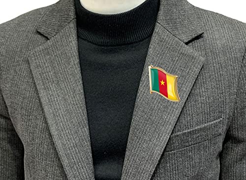 Image of vmcoatdu Country Flag Pin Badge International Travel Brooch Metal Alloy Souvenir Pin for Hat Clothes Backpack