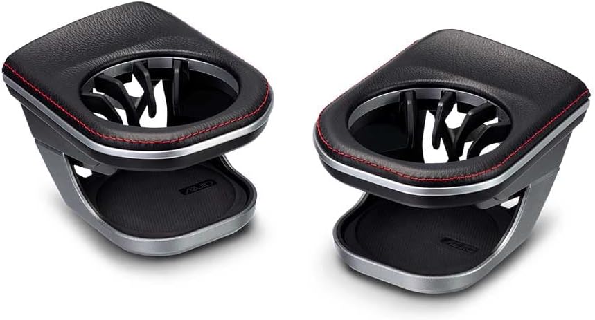 AZUTO Cup Holder Right Side and Left Side Bundle for Mercedes-Benz G Class W463A (Red Stitch)