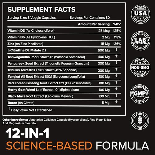 Peak Potential 12-in-1 Testosterone Support for Men - Image 4