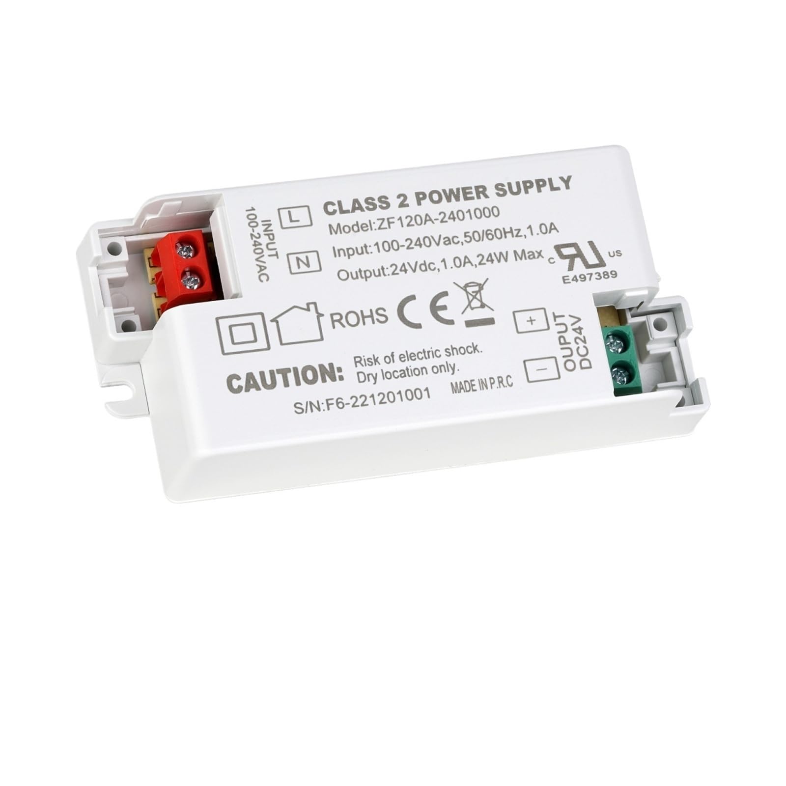 LED Driver Transformer Power Supply 100V/240V AC to 12V/24V DC(24V 1A 24W)