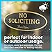 ExcelMark No Soliciting Sign for House or Business – Durable Indoor/Outdoor Sign – Easily Attach to Front Door - UV and Weather Resistant (Small - 2