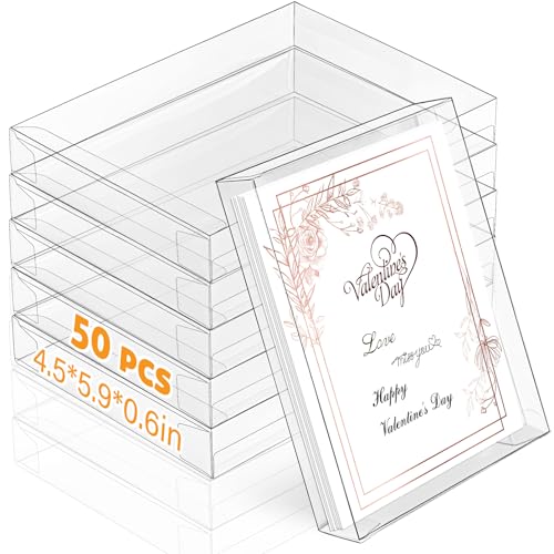 Cajas transparentes para tarjetas con cierre rígido estuches planos Sintuff 4.5x5.9