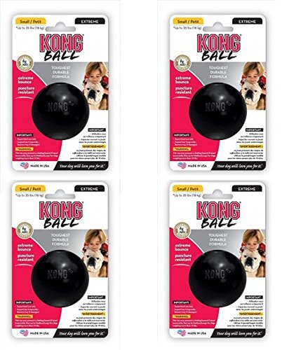 KONG Extreme Ball Dog Toy, Size Small (4 Pack)