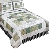 Beautiful Vintage Floral & Patchwork Design Quilt