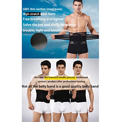 DAISHA Men's Ultra Breathable Mesh Waist Trainer Trimmer Tummy Control Shaper Belt for Lumbar Muscle Strain Beer Belly4