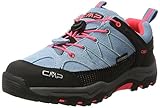 Isolierend und Atmungsaktiv CMP Unisex-Kinder Kids Rigel Low Shoes Wp Trekking- & Wanderschuhe, Türkis (Clorophilla-Red Fluo), 28 EU