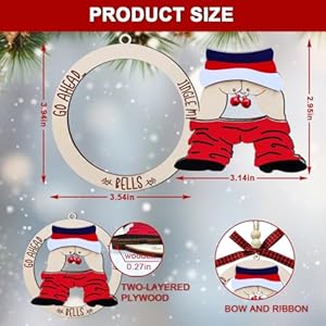 Funny Christmas Ornaments 2025 Exchange Funny Ornaments for Adults Naughty Ugly Christmas Tree Ornaments Wooden Inappropriate Dirty Santa Ornament Unique Christmas Ornaments