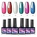 Produktbild Saint-Acior Gelnägel uv Gel Lack 8ml Glitzer Glitter Gellacken Nail Art Gel Polish Set Gel Lack UV Nagellack Set
