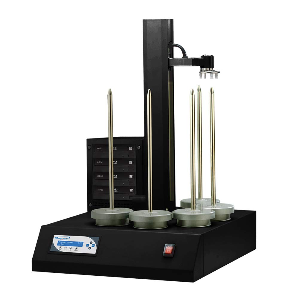 Vinpower Digital Titan Supreme 4 Target Robotic Automated Blu-Ray DVD Cd Duplicator 1000 Disc Capacity with 500 GB Hard Drive