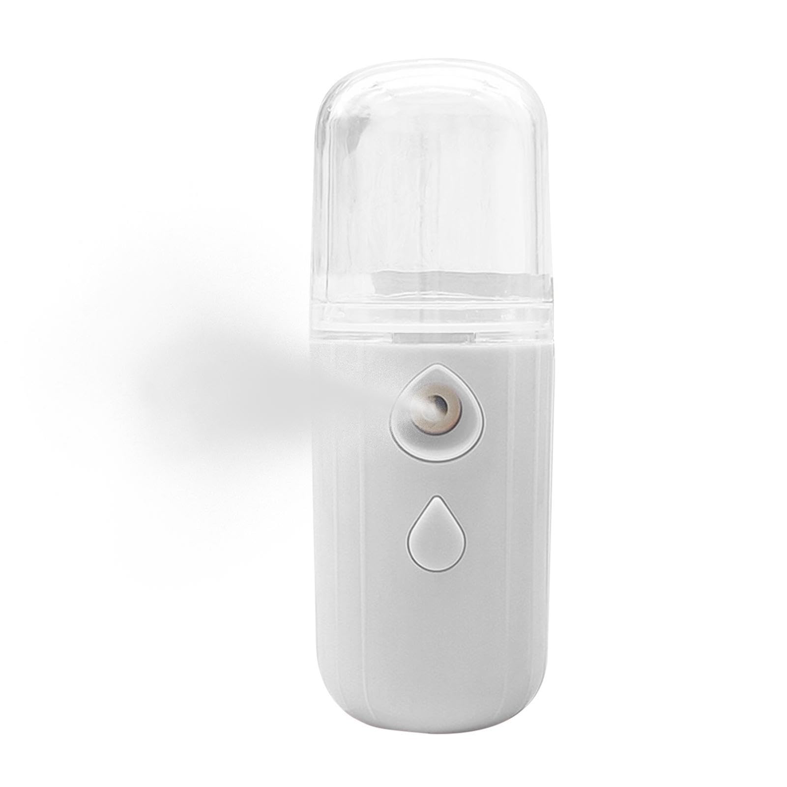 Face Mister – 30 ml Visual Water Tank Gesichtssprüher Feuchtigkeitsspendende Zerstäubung Nano Mister | Handlicher Cool Mist Gesichtsdampfer, tragbarer USB-wiederaufladbarer Mister für Make-up-Wimpern