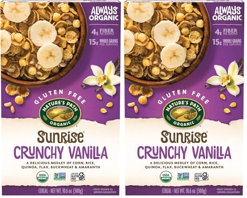 Nature's Path Organic Gluten-Free Cereal, Crunchy Vanilla Sunrise, 10.6 Ounce Box (Pack of 2)