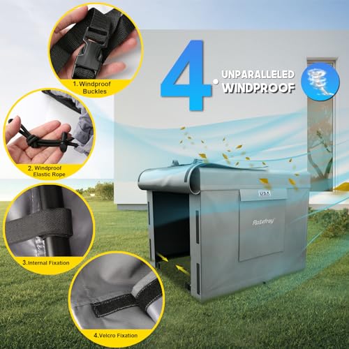 Rosefray Generatorabdeckung, 66 cm L x 50 cm B x 50 cm, 600D strapazierfähig, wasserdicht, kleine Außenausrüstung Abdeckung für Champion, Raubtier, Wen, Ryobi, Generac, Westinghouse, tragbarer