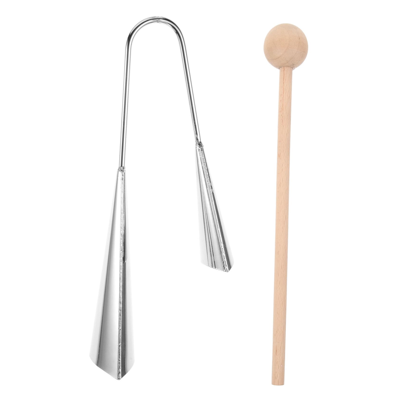 BESPORTBLE Metal Cowbell Instrument with Mallet Stick for Practice Performance Durable Sturdy Design for Cheering Crisp Sound for