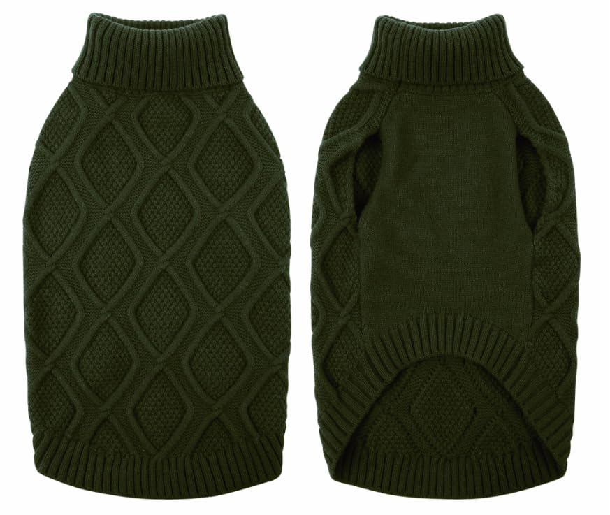 KONVINIT Dog Jumper Turtleneck Sleeveless Small Dog Sweater Winter Elastic