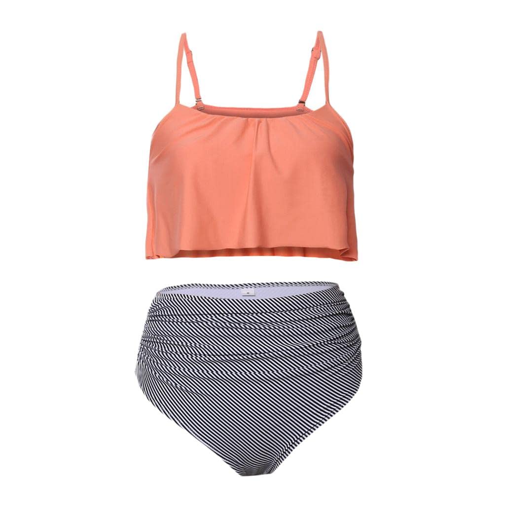 bnf Women Vintage High Waist Bikini Set Push up Swimsuit Bathing Suit Pink S | Clothing, Shoes & Accessories | Womens Clothing | Swimwear-picture-23
