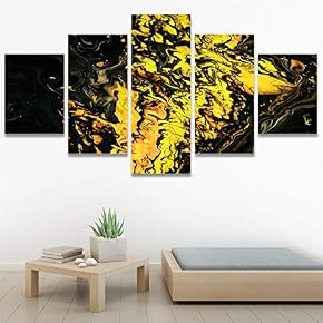 SIGNWIN 5 Panel Canvas Wall Art Modern Art...