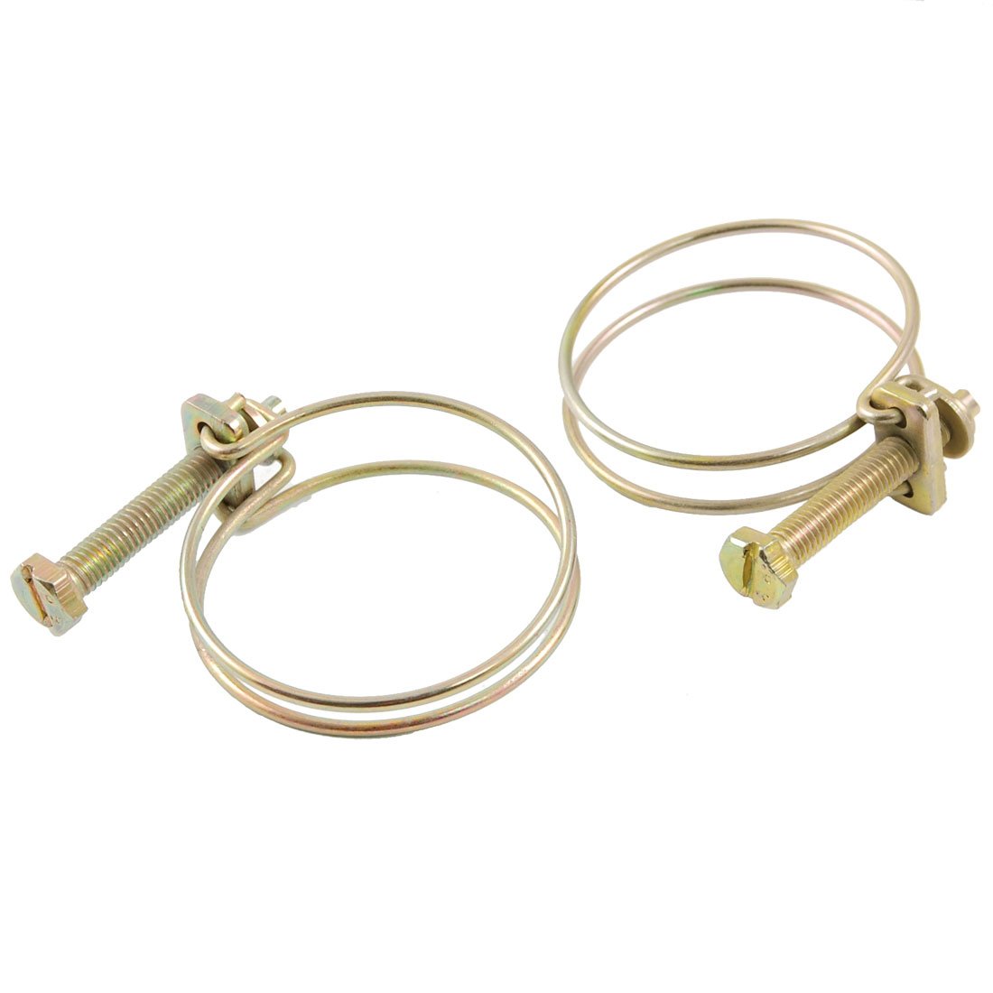 uxcell 44-47mm Adjustable Range Steel Wire Water Oil Tube Hose Clamps 2 Pcs