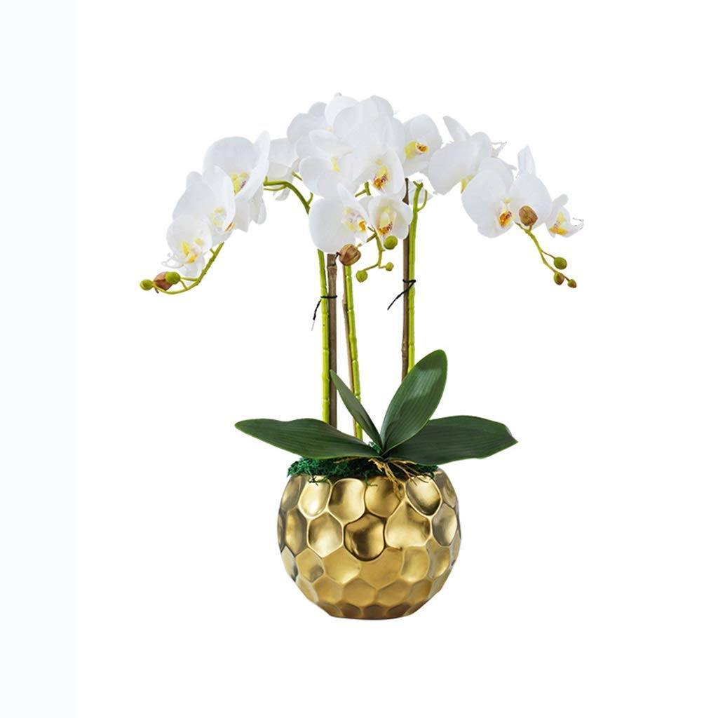 DFGHNBVC Artificial Flower In Pot Butterfly Orchid Artificial Flowers Arrangement With Vase Wedding Party Centerpiece Decor Table Centerpieceent Interesting
