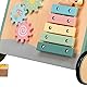 MERKAN Kinderläufer, Holzläufer für Kinder, 3 in 1, Werkstatt Kinderpöcher mit Accessoires, Reiter, Sortierer, Walking Lernwagen, Pastell Farben